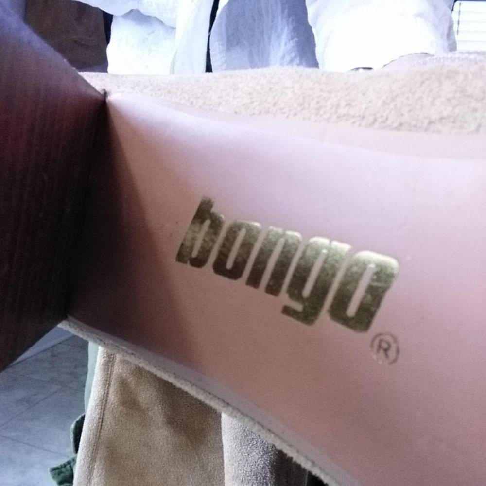 Vintage Bongo 90s Go Boots Tan Vegan Suede Heel